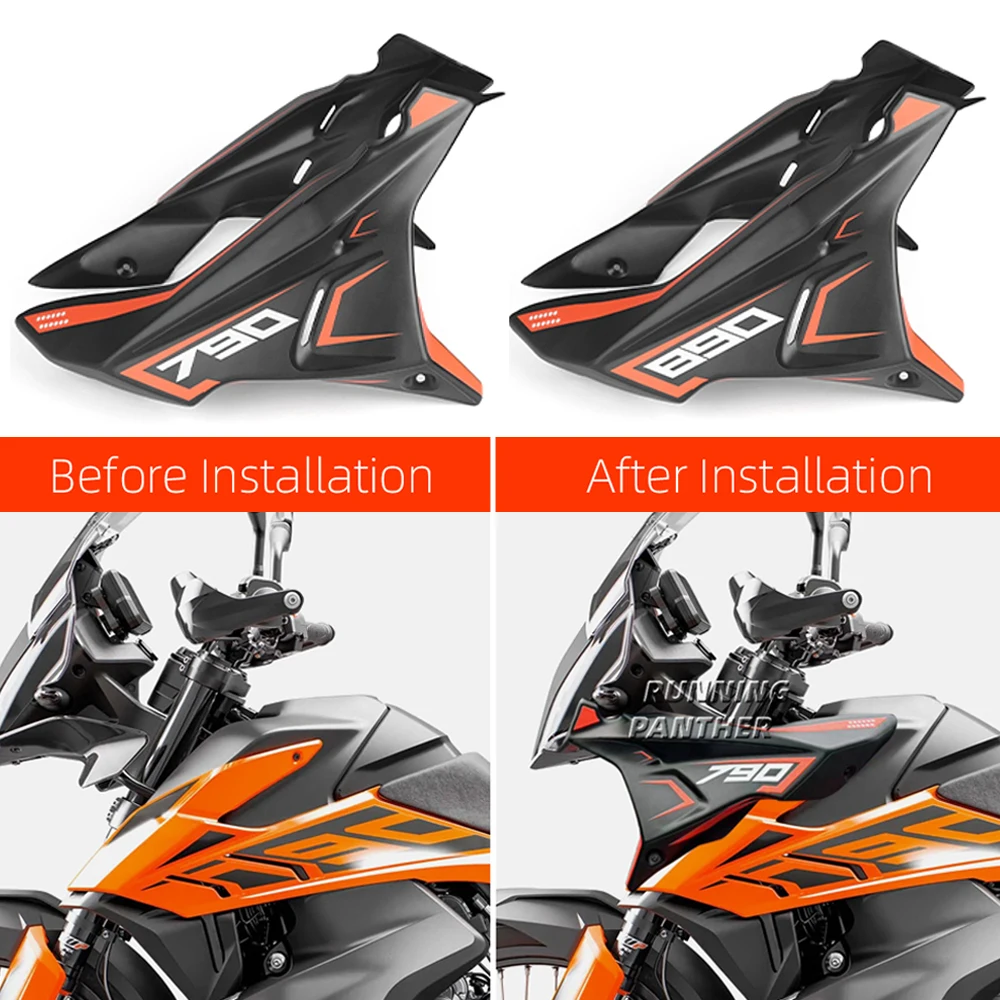 

For 790 890 ADV Adventure R S 2022 and Before Year Motorcycle Front Fairing Side Panels Wind Deflector Windscreen Plate Cover