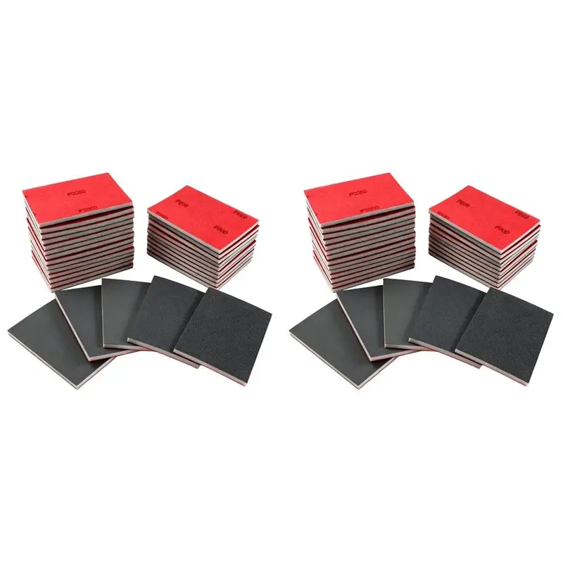 A96I-60PCS Sanding Sponge Assortment 80-3000 Grit - Wet & Dry Sandpaper Pads For Wood, Metal, Auto, Furniture Polishing