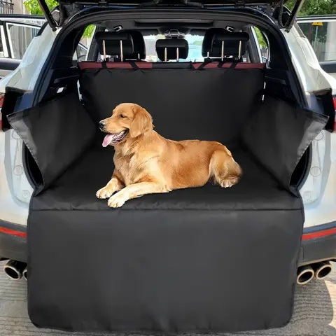Waterproof 600D Oxford Cloth Dog Car Seat Cover Pet Travel Dog Carrier Car Trunk Mat SUV Cargo Liner For Dogs 10 best sales pet car seat cover - №4