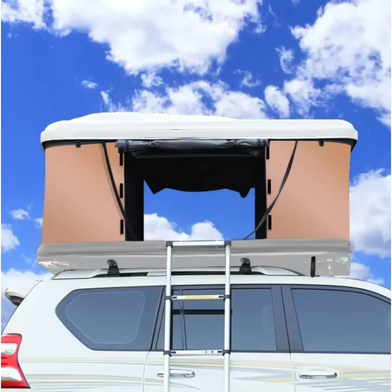 Outdoor camping folding roof tent box hard shell 4 people