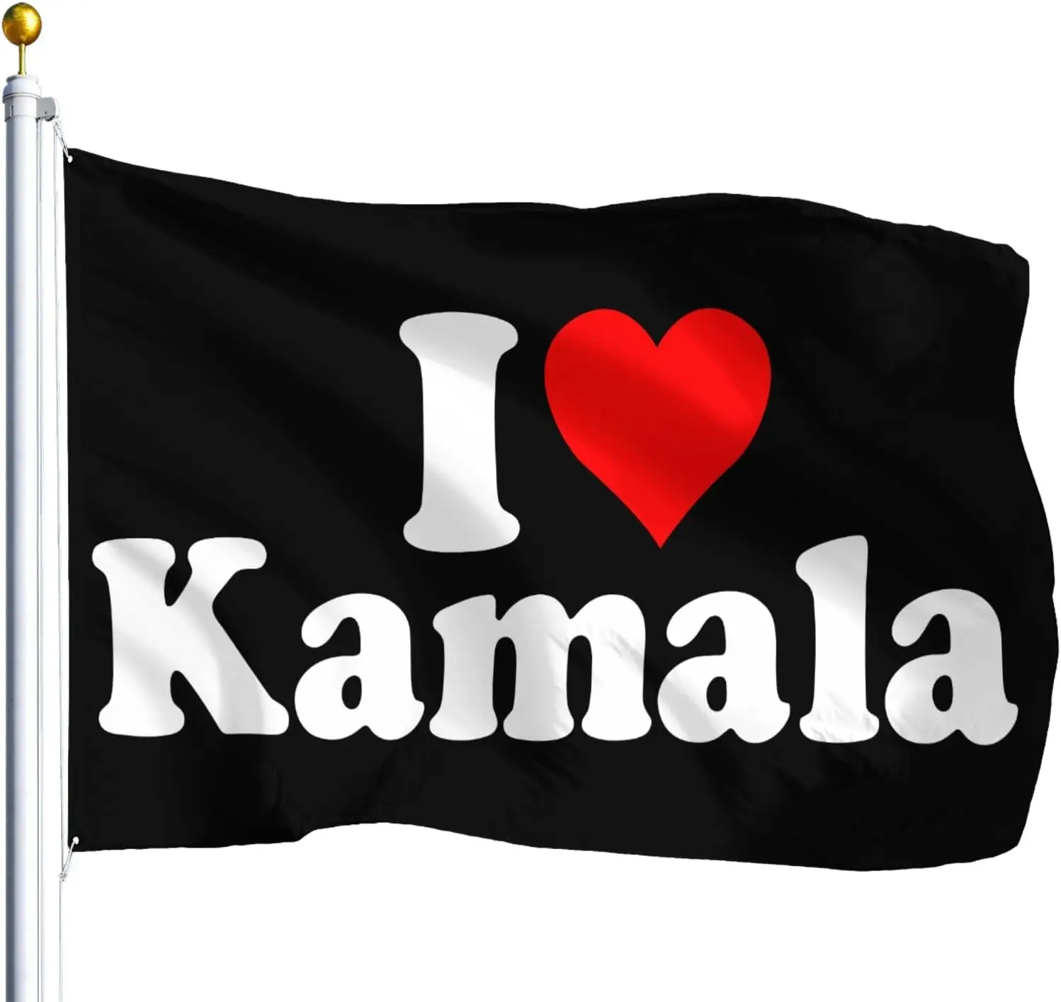 Flagnshow 100% Polyester I Love Kamala Flags