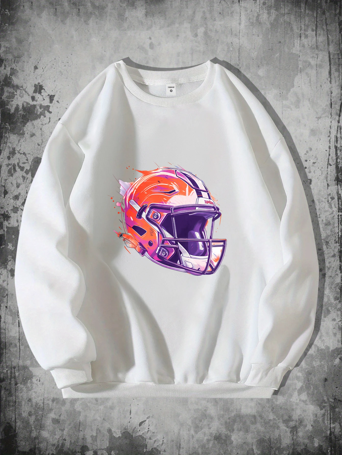 

Мужская толстовка Harajuku, роскошная осенняя одежда с длинными рукавами, красочный футбольный шлем, пуловер с графическим принтом, эстетичная одежда