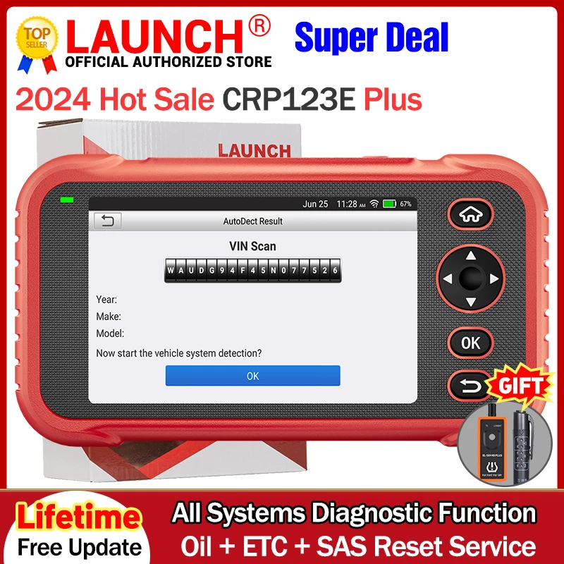 LAUNCH CRP123E PLUS OBD2 SCANNER 3 Service All SystemsDiagnostic tool FCA AutoAuth Lifetime Free Update