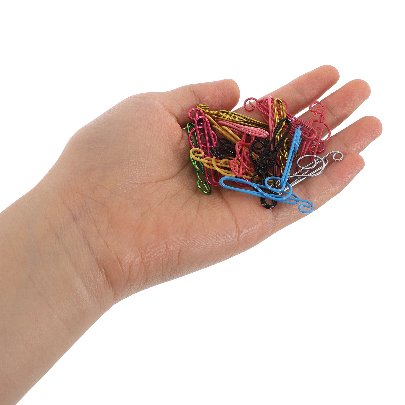 

200 Pcs Colorful Note Bookmark Music Clips Page Holder Paper Colored Binder Paperclip Metal