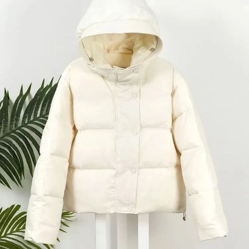 TSTCTB-abrigo acolchado de invierno para mujer, chaqueta Vintage holgada de plumón de pato blanco, Parkas cálidas ultraligeras a la moda para mujer 2023