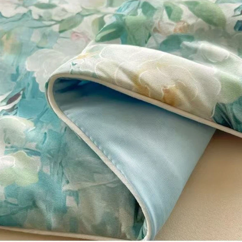 Class A Anti Fade Anti Deformation Cool Silk Summer Quilt Knitted Quilted Single Double For Dorm Home Suitable Naked Sleep