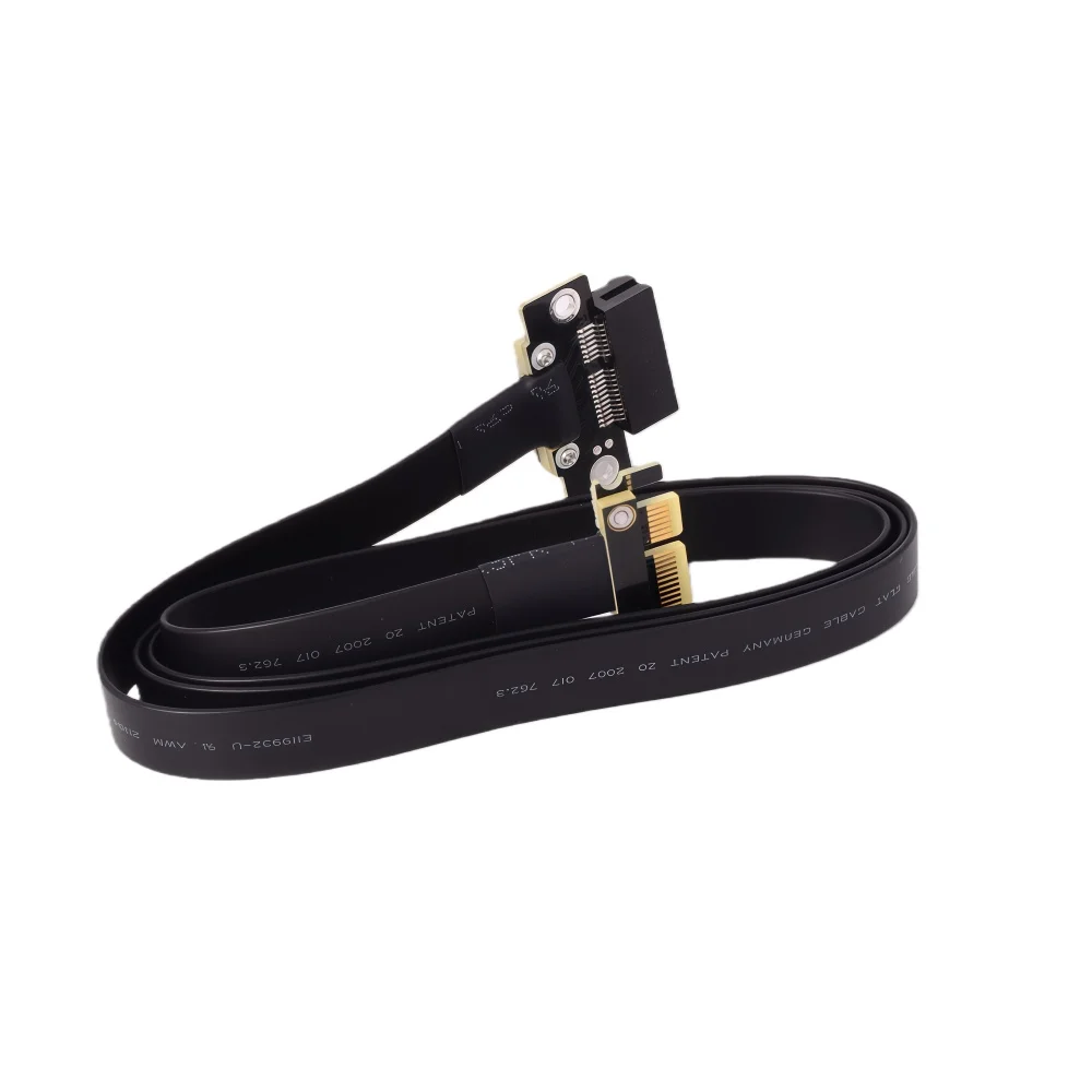 PCI-E 3.0X1 إشارة تمديد الناهض كابل مزدوج 90 درجة الزاوية اليمنى 8G/bps لشبكة الصوت بطاقة USB الاصبع الذهبي 3-100 سنتيمتر