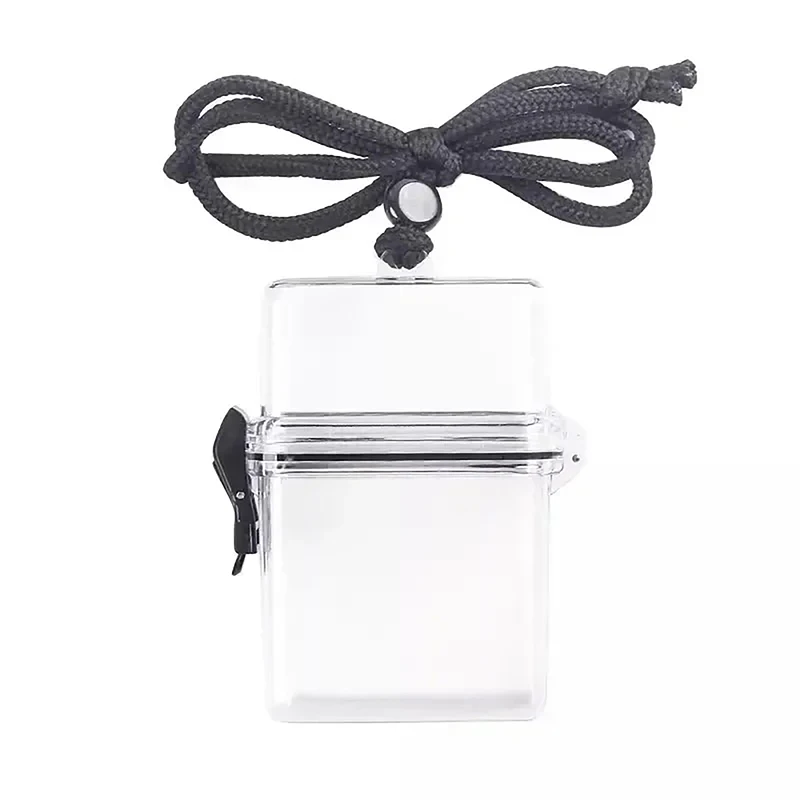 3 Inch Transparent Storage Box Photocard Holder With Rope Waterproof Card Case Outdoor Square Dustproof Box Photo Storage Box