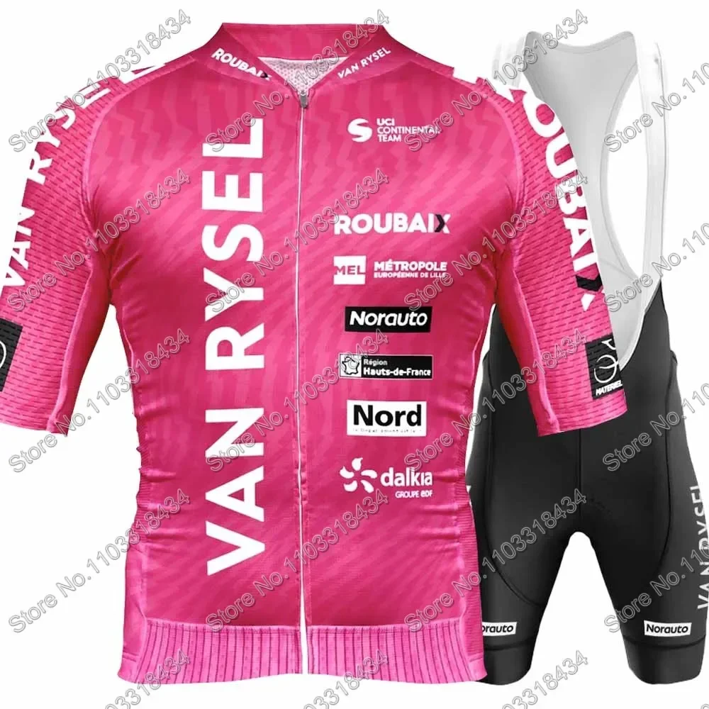 Van Rysel - Roubaix 2024 Cycling Jersey Set France Clothing Short Sleeve Road Bike Shirts Suit MTB Shorts Wear Maillot Ropa