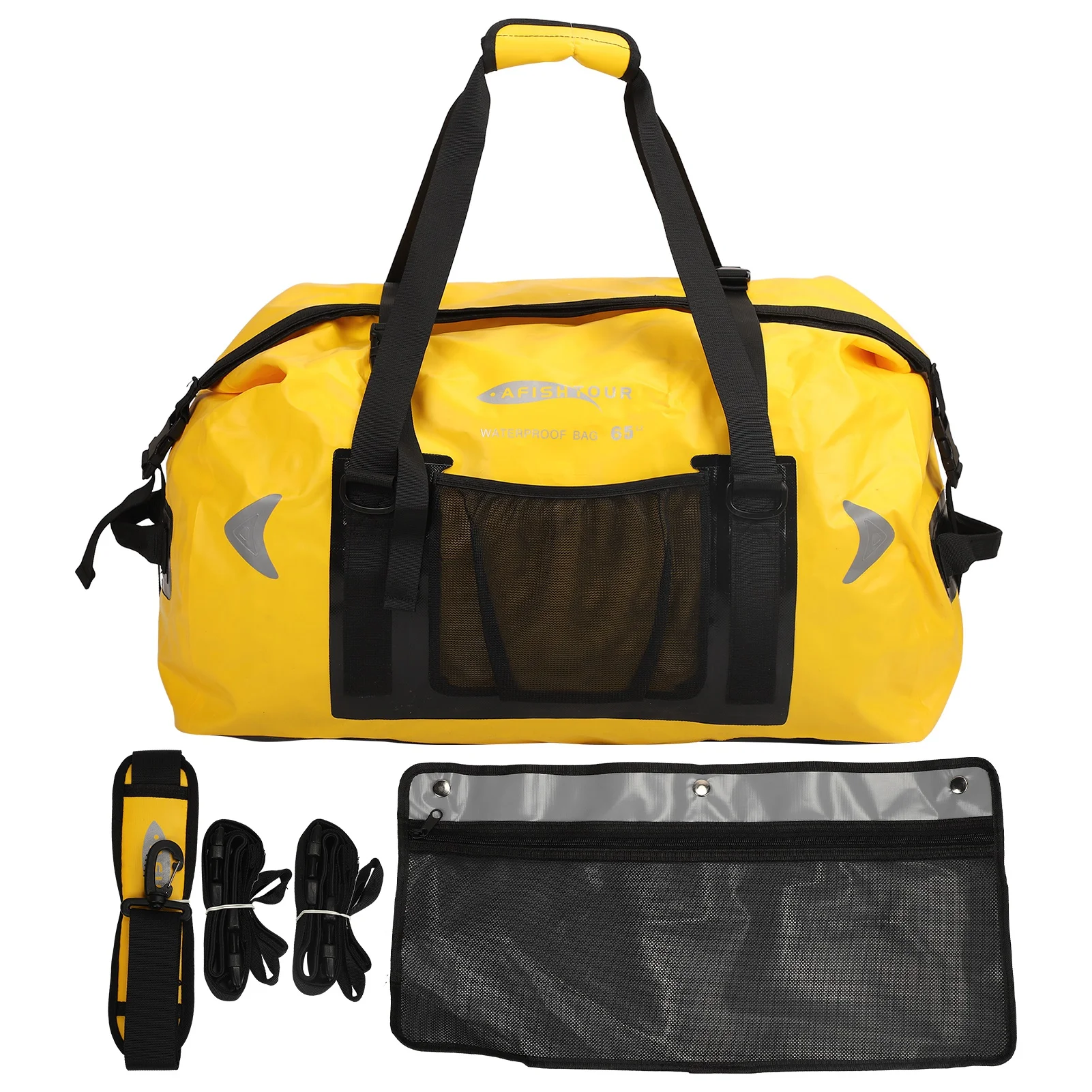 

Распродажа, 65 л, водонепроницаемая сетчатая тканевая сумка на заднее сиденье мотоцикла, простая установка, большой вместительный велосипедный аксессуар