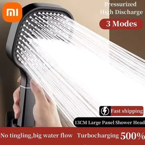 Imagen 1 del producto Xiaomi Mijia-Panel de cabezal de ducha ajustable, 3 modos, masaje de alta presión para el hogar, juego de ducha de 13cm, elemento filtrante, accesorios de baño