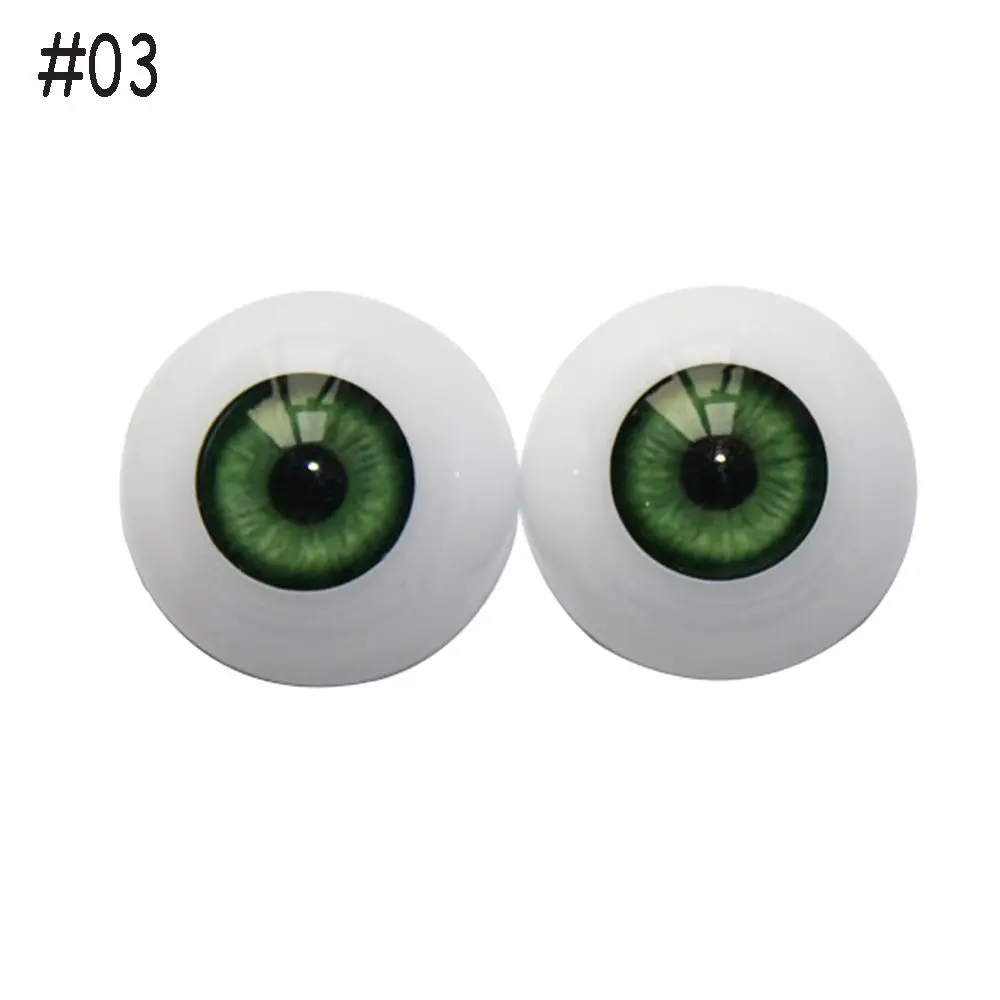 1pair 20MM Animal Accessories Real Like Eyeballs Half Round Hollow Realistic Dolls Eyes 20inch new