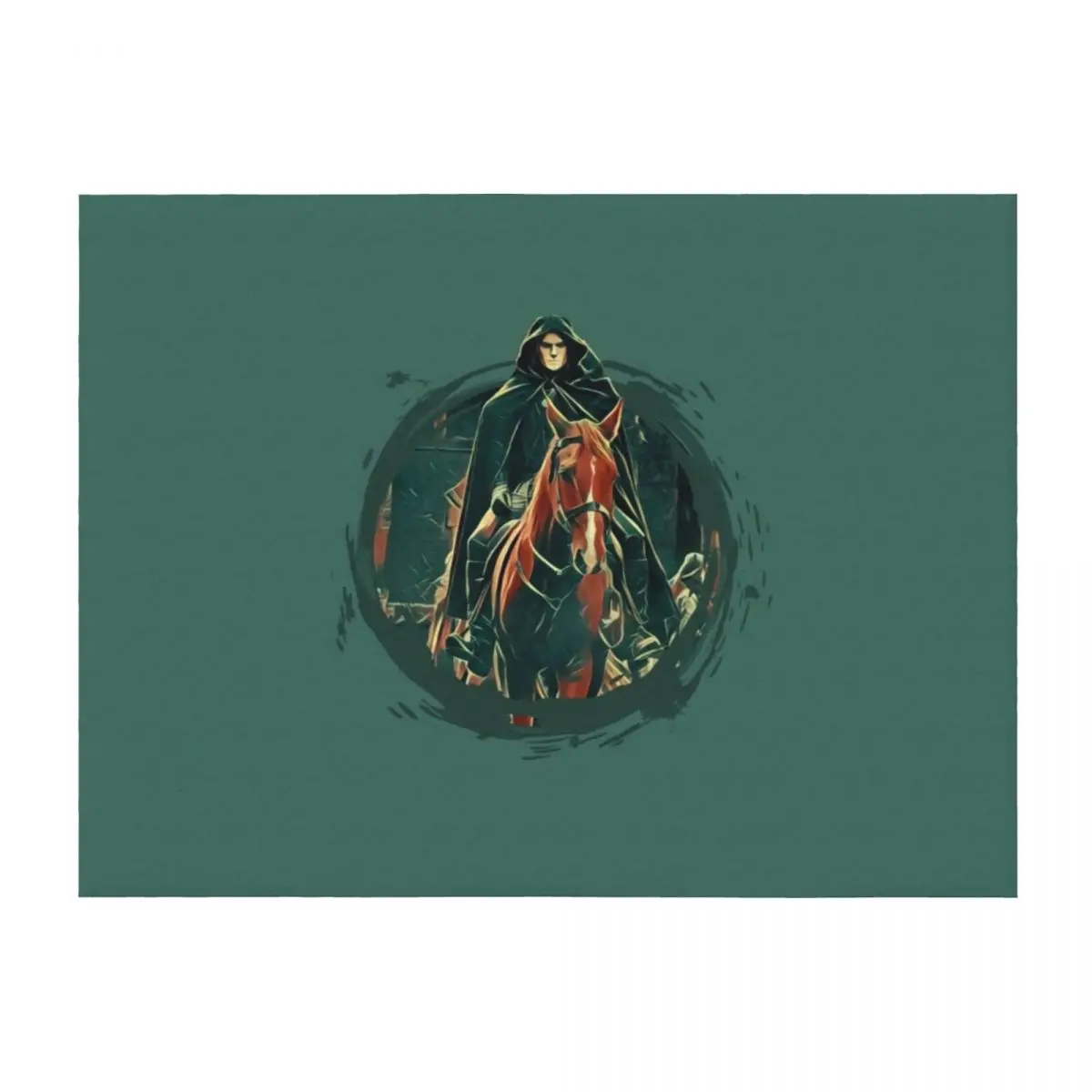 

The Rider and Roach - Fantasy Throw Blanket Flannel Fabric Beach Decoratives Blankets For Bed Blankets