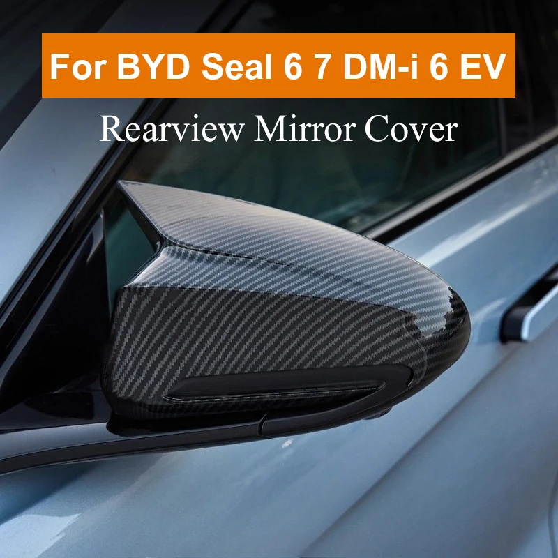 

Для BYD Seal 6 7 DM-i 6 EV крышка зеркала заднего вида в стиле рога из углеродного волокна черный воин защитный корпус внешние аксессуары
