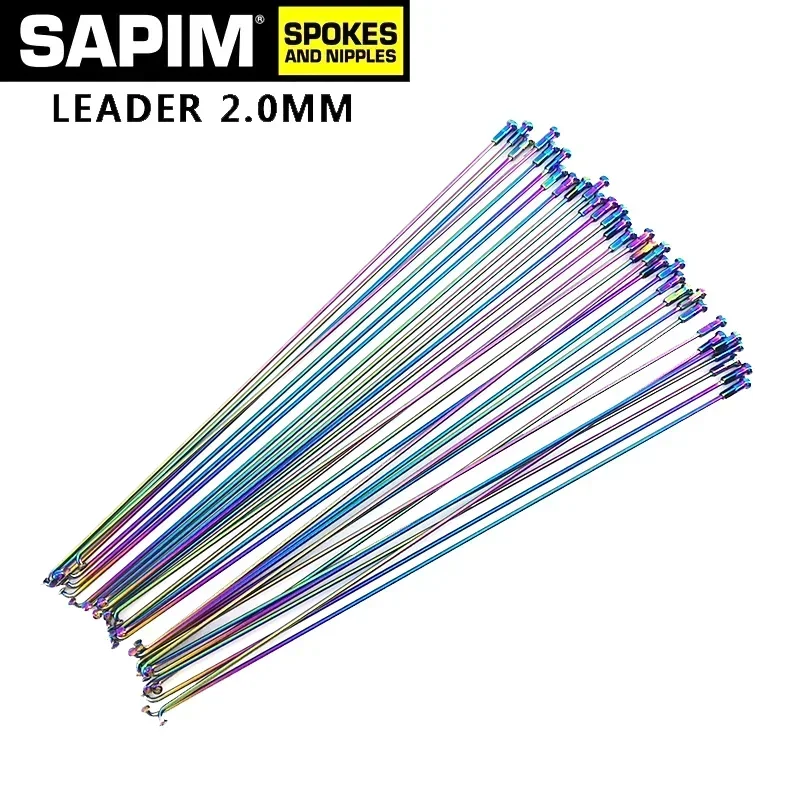 Sapim 2.0mm bicycle spokes j-bend/straight pull Rainbow color bikes with copper cap spokes Can choose any length below 310mm