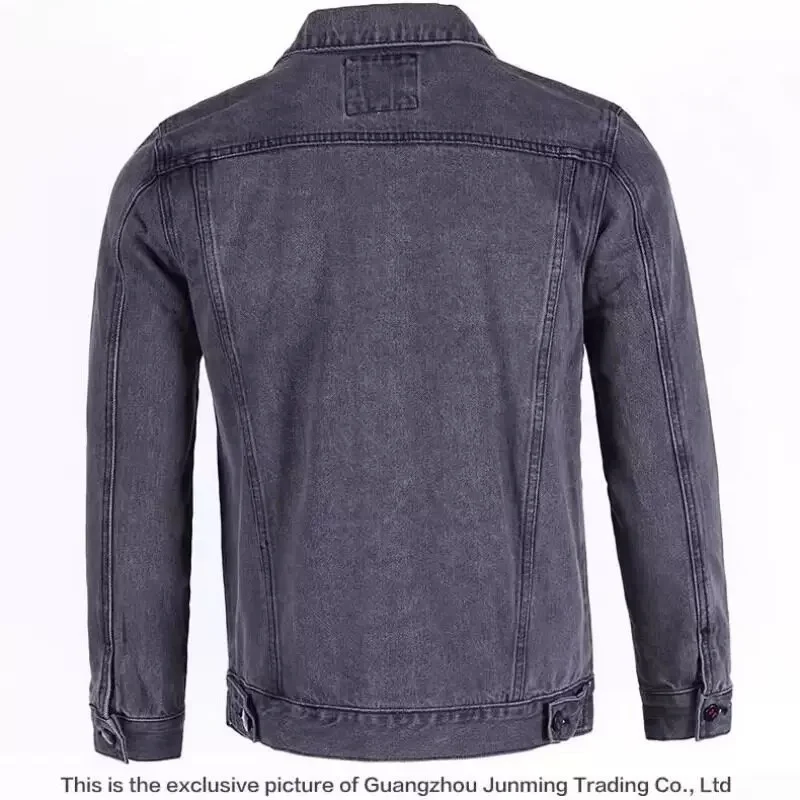 Retro American Style Long Sleeve Work Jacket for Men Loose Fit Cotton Denim Coat Resistant to Wear And Dirt Spring Autumn