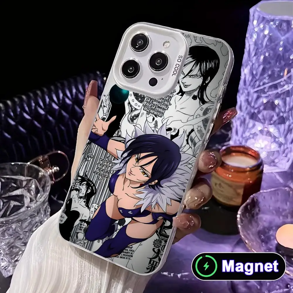 Seven Deadly Sins Merlin Phone Case for iPhone 17 16 15 14 13 12 11 X XR XS Air Pro Max Plus Colorful Silver Magnet Cover - view 6