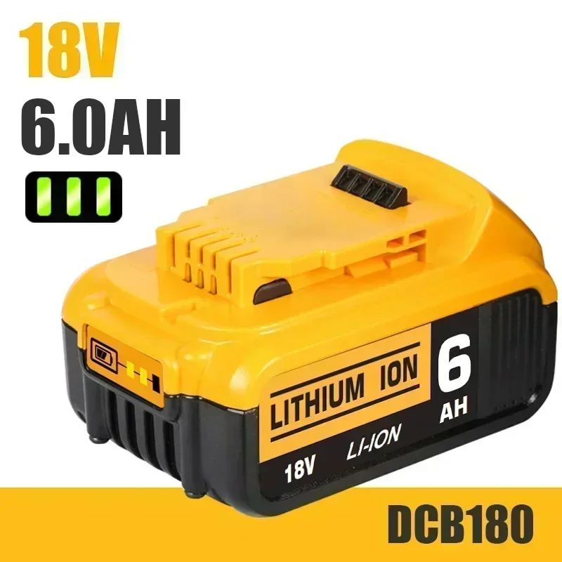 Baterai Lithium alat listrik, 20V 4,0ah 5,0ah DCB200 pengganti 18V untuk DeWalt 20V Max DCB186 DCB206 DCB203 d180 cbdcd985b