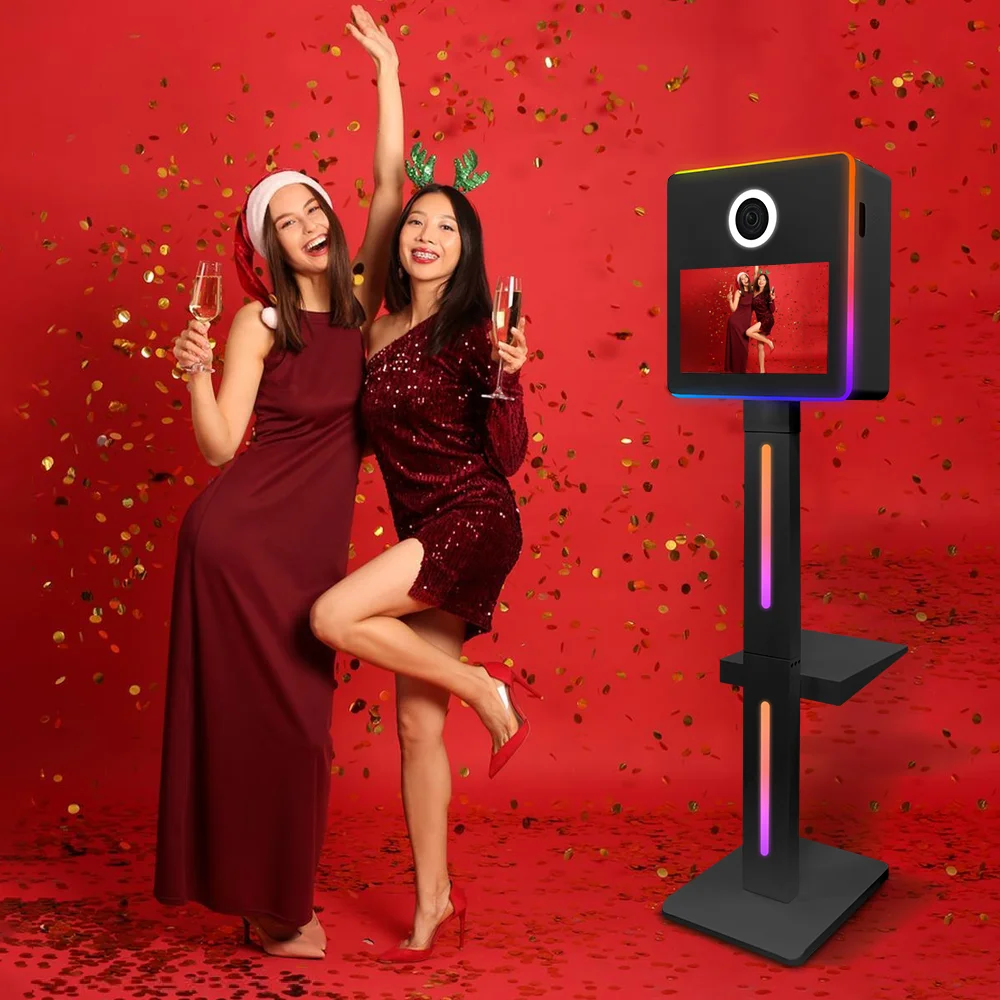 

Selfie DSLR Camera Booth Shell with Lights 15.6 inch Magic Mirror Photo Booth Kiosk LCD Touch Screen booth Machine for Parties