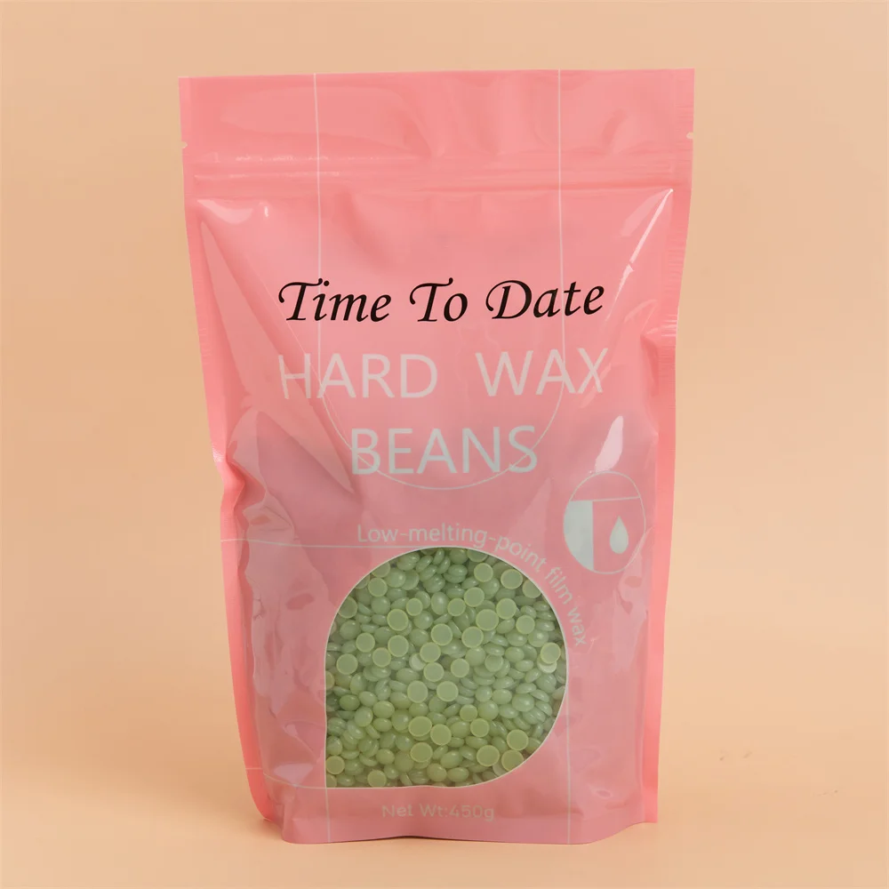 

Beauty Spa quality Time to date painless Hard Wax Beads 1lb Wax Beans sensitive Coarse Hair Removal Aloe Vera 450g