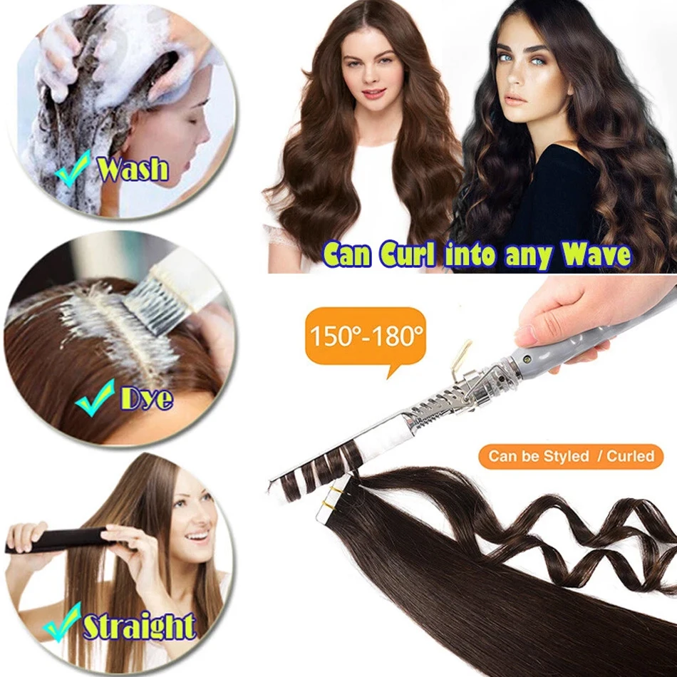 Full Shine Tape in Hair Extensions Human Hair 18 Inch Blonde Remy Human Hair Tape in Extensions Invisible Tape in Hair 20Pcs 50G