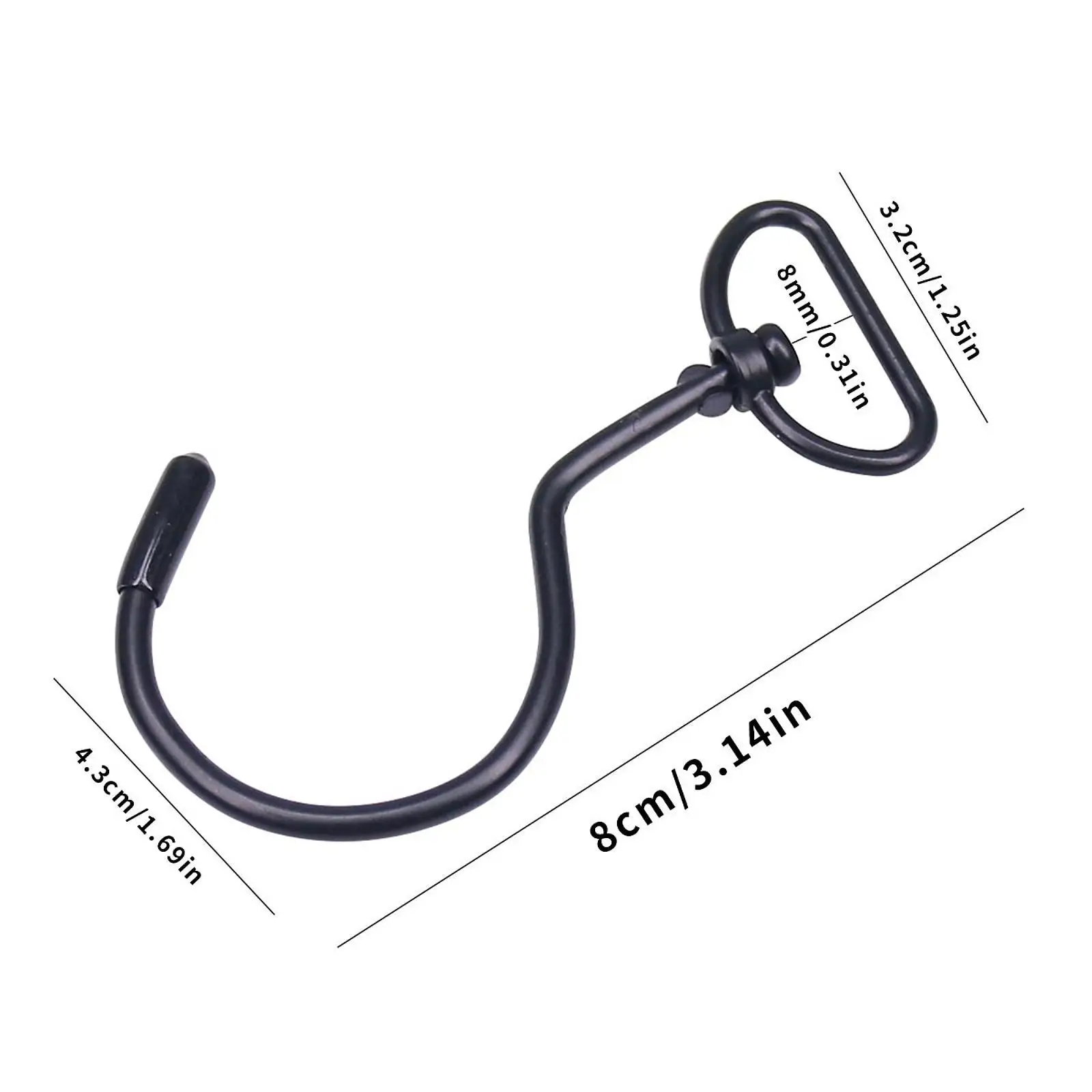 10 Multifunctional 360° Rotating Iron Hooks for Hanging Shoes, Plants, And Bags.