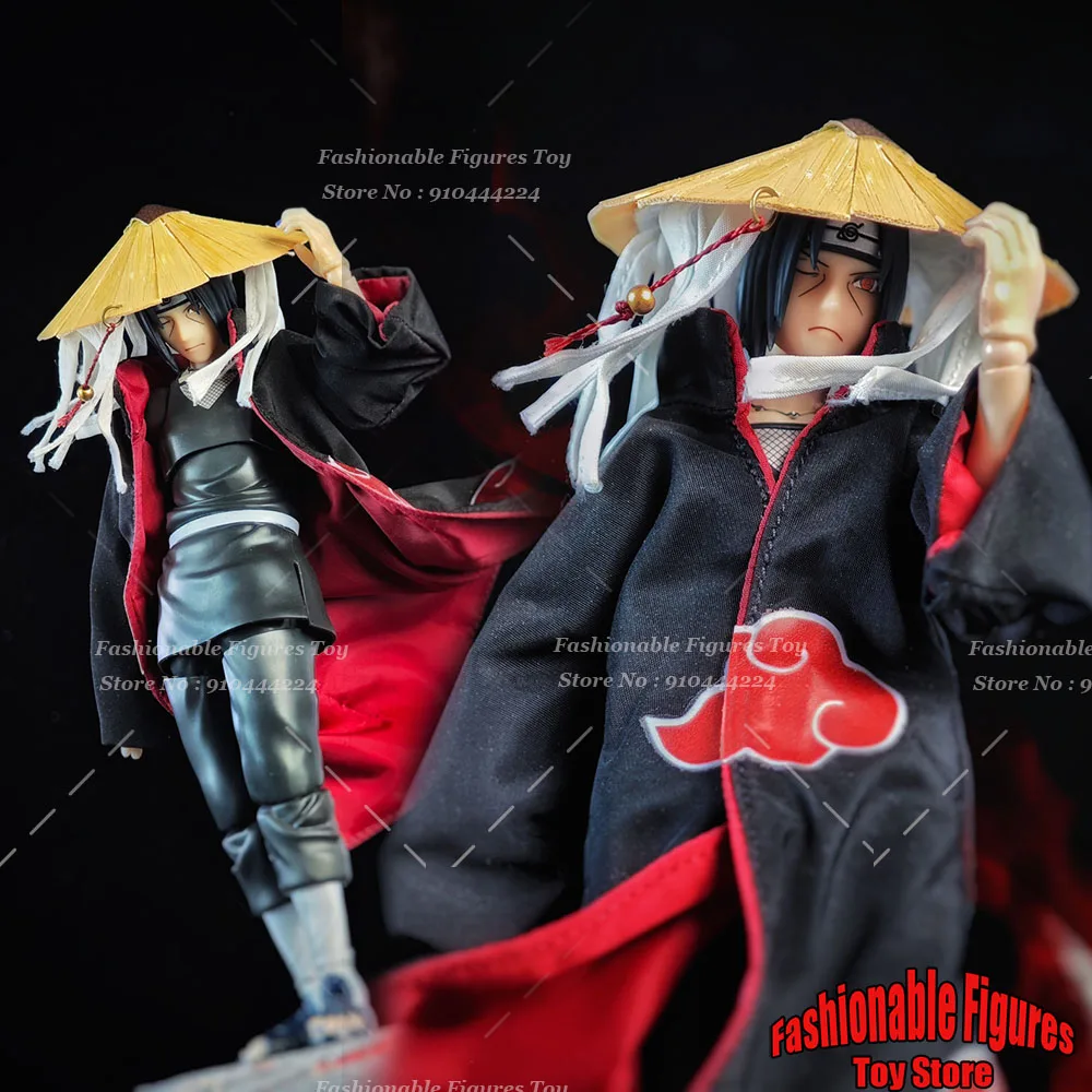 

SHF 1/12 Scale Soldier Hat Naruto Uchiha Sasuke Akatsuki‌ Japanese Samurai Ninja Cap Accessory Fit 6Inch Action Figure Body Doll
