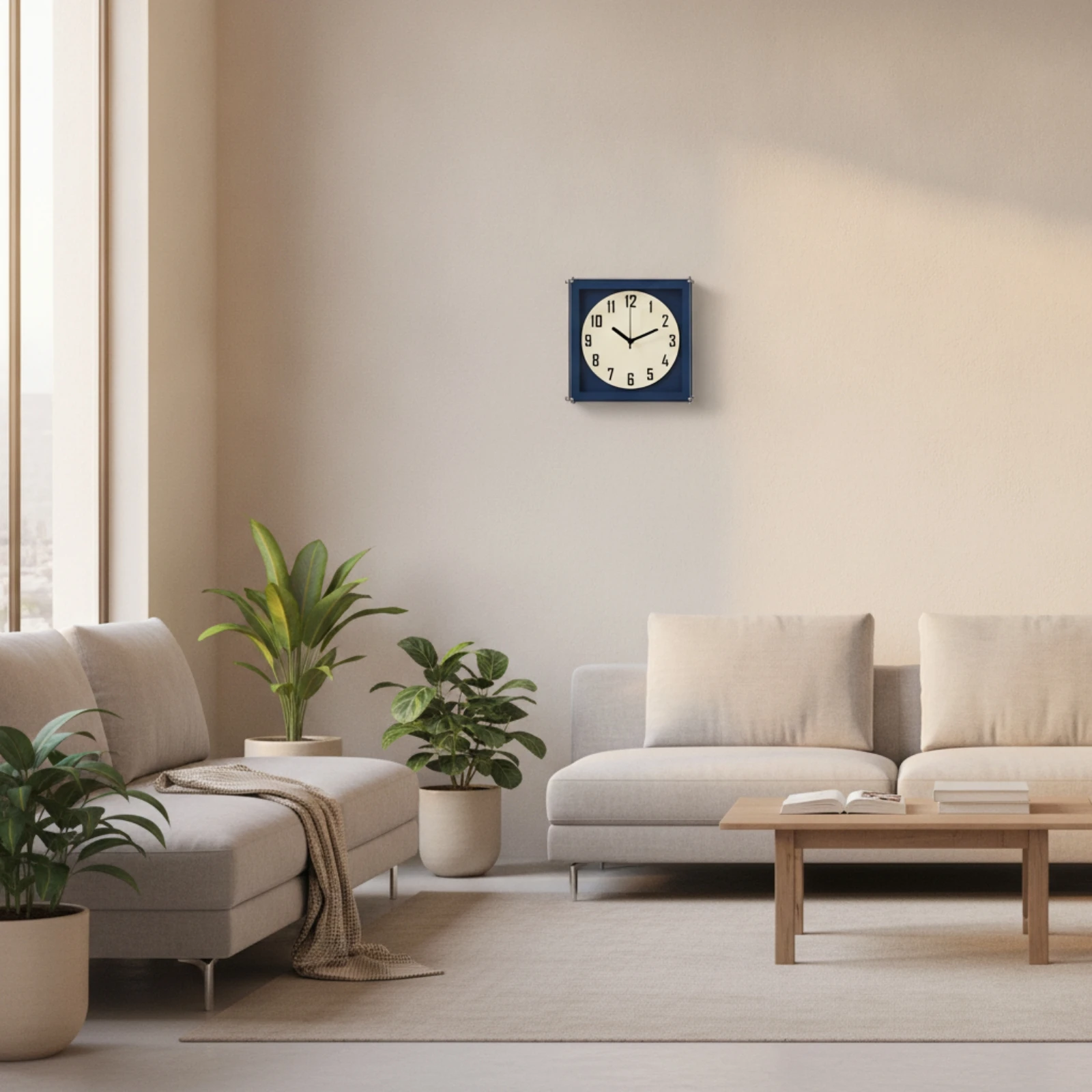 Double-Sided Wall Clock Decorative Acrylic Wall Clock Minimalist Energy Saving for Reception Areas, Offices