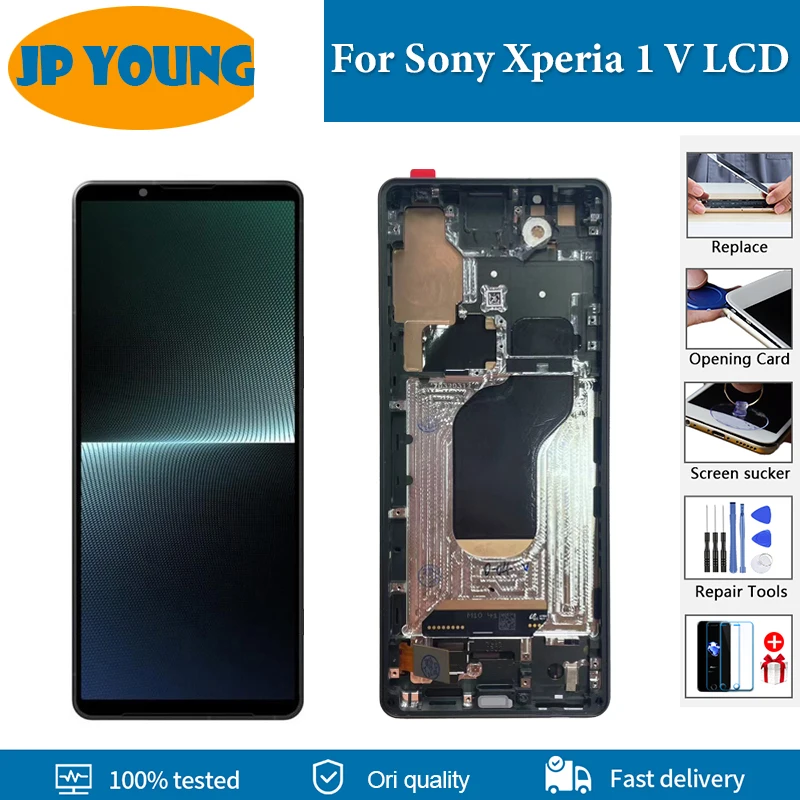 6.5 "oryginalny OLED dla Sony Xperia 1 V wyświetlacz LCD ekran dotykowy Digitizer do Sony x1V XQDQ62/B XQ-DQ72 ekran zastąpić