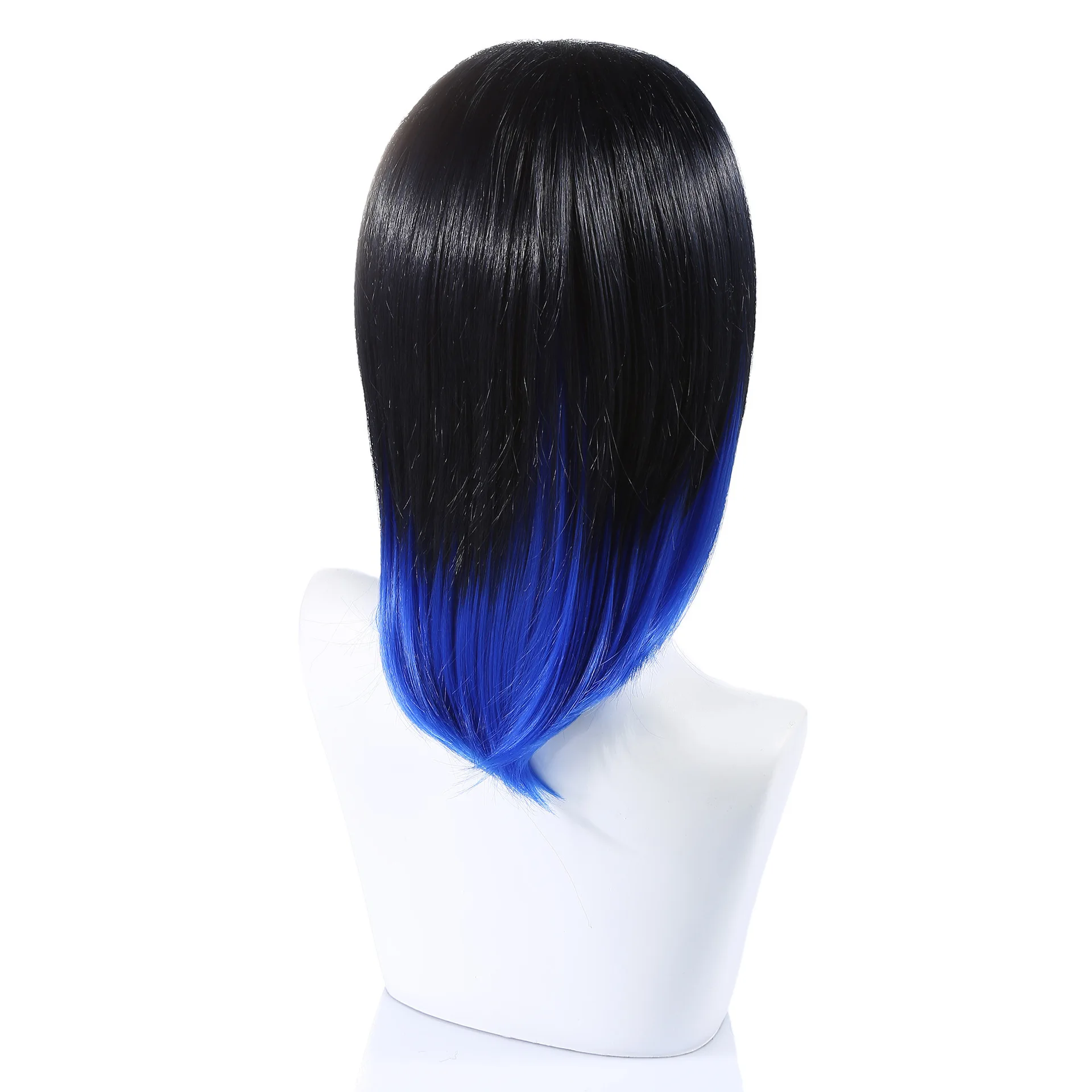Cosplay Wig Ienzo Kamado Short Hair Pig Face Handsome Boy Black And Blue Gradient Wig