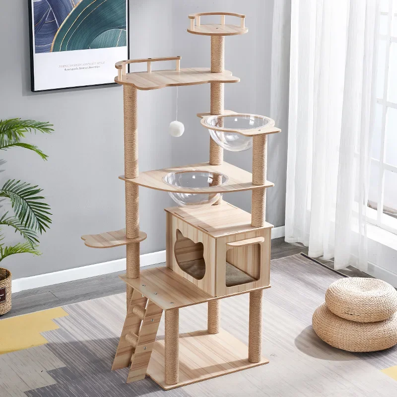 Pet Supplies Cat Climber Nest Cat Scratch Board Pet Tree Pet  Climbing Tree Toys Space Capsule Play Ground Para Gatos