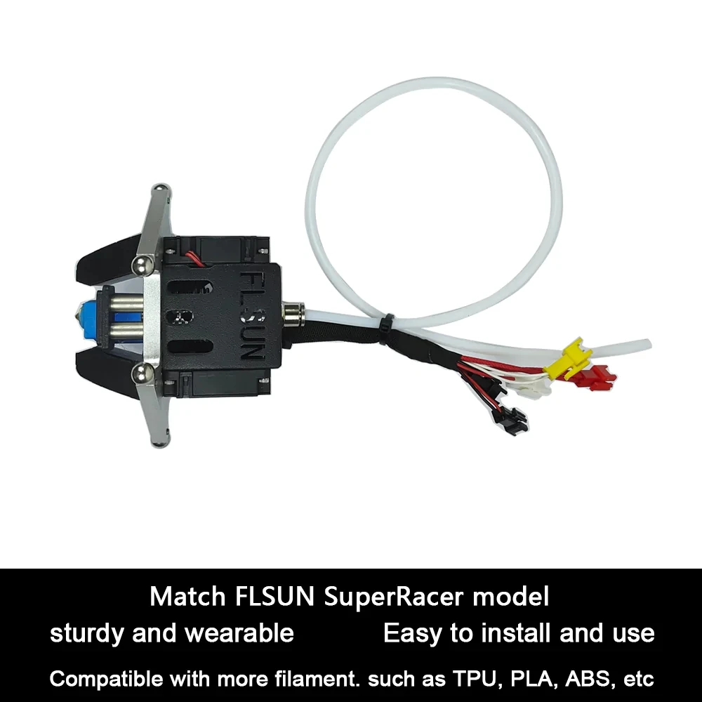 FLSUN-Original Super Racer Hotend Kits, Effector, SR Tech Parts, Full Assemble Extruder, Cooling Fan, Throat Nozzle, Heat Block