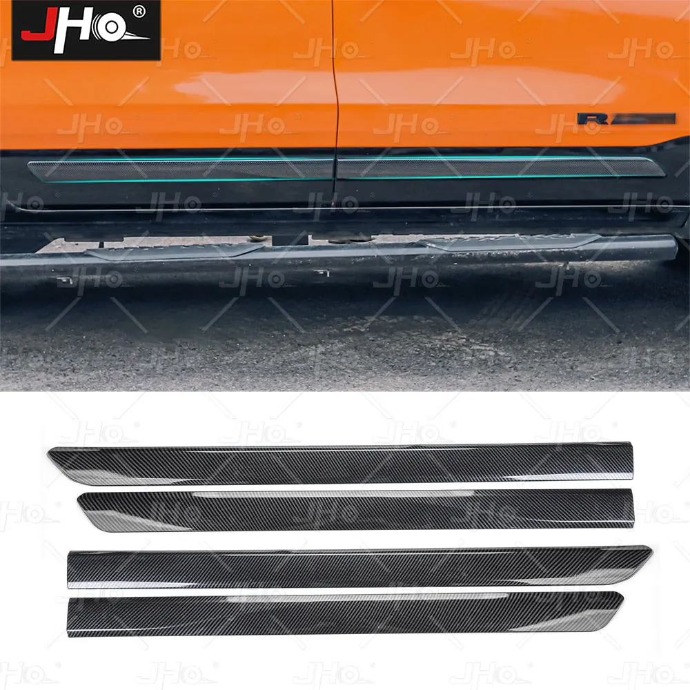 

JHO ABS Carbon Grain 4Pcs Car Body Anti-Scratch Strip Edge Corner Protection Fit for Ram 1500 TRX 2022 2023 Pickup Accessories