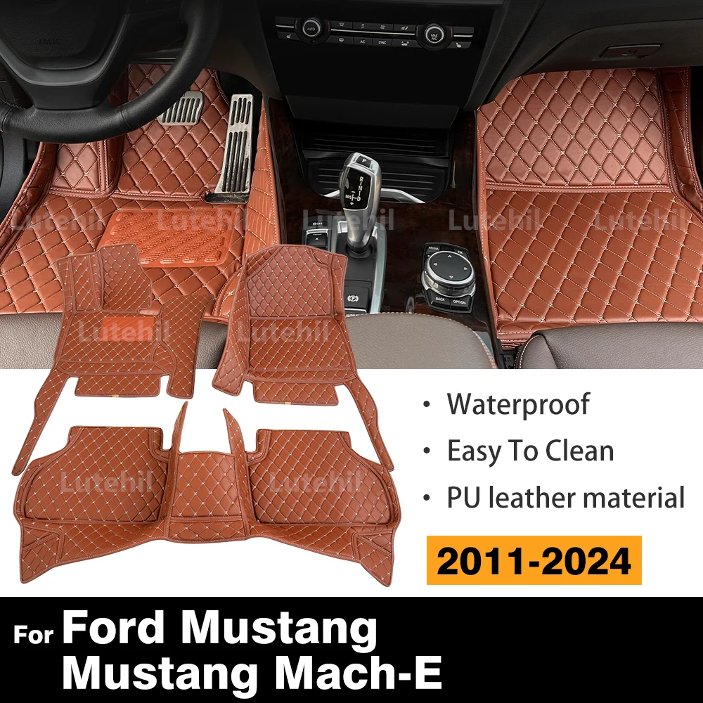 

For Ford Mustang/Mustang Mach-E 2011-2024 23 22 21 Custom Car Floor Mat Automobile Carpet Cover Interior Accessories Protective