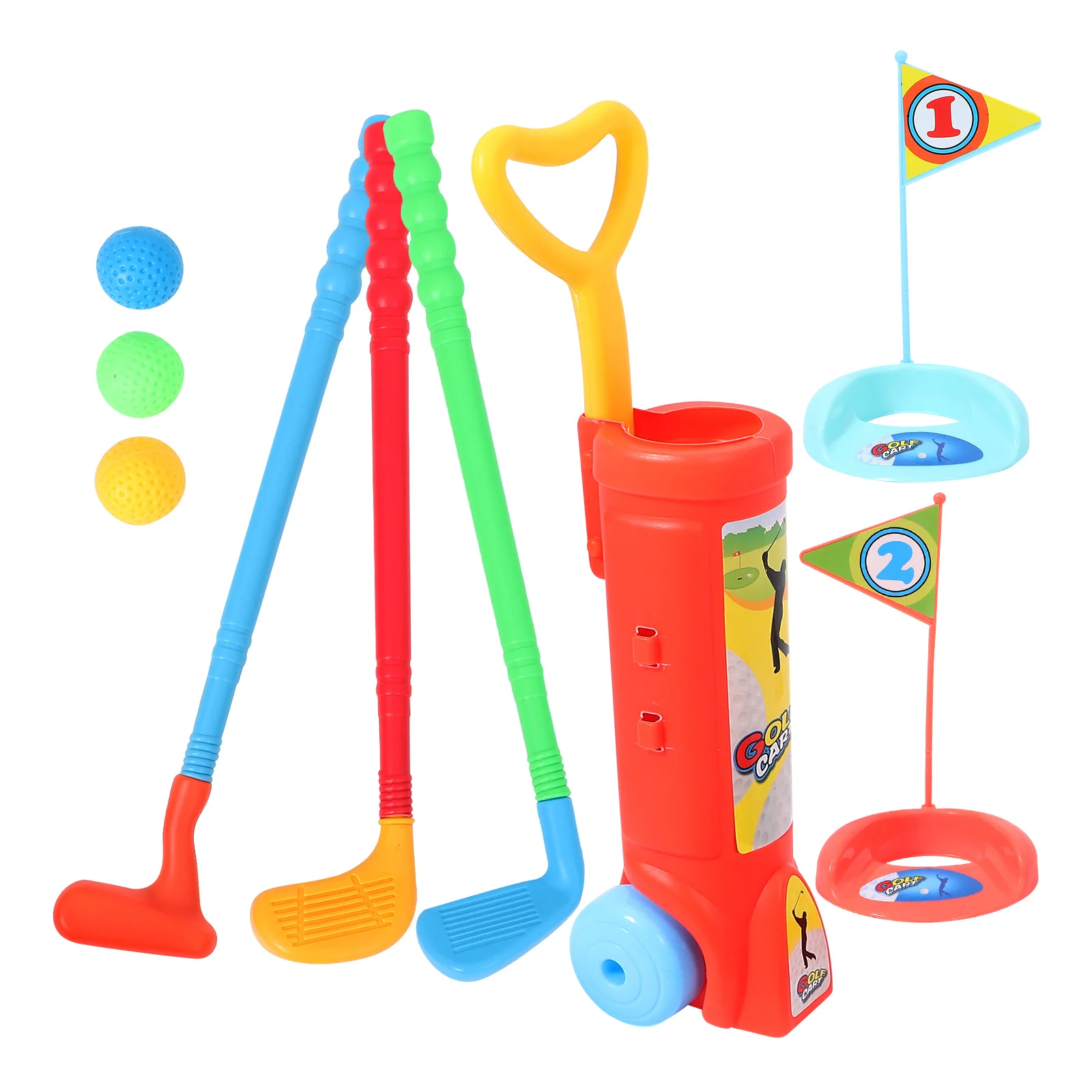 Cart Golf Club Set Child Toddler Play Mat Balls Mini Abs Children Plaything Sports Toys