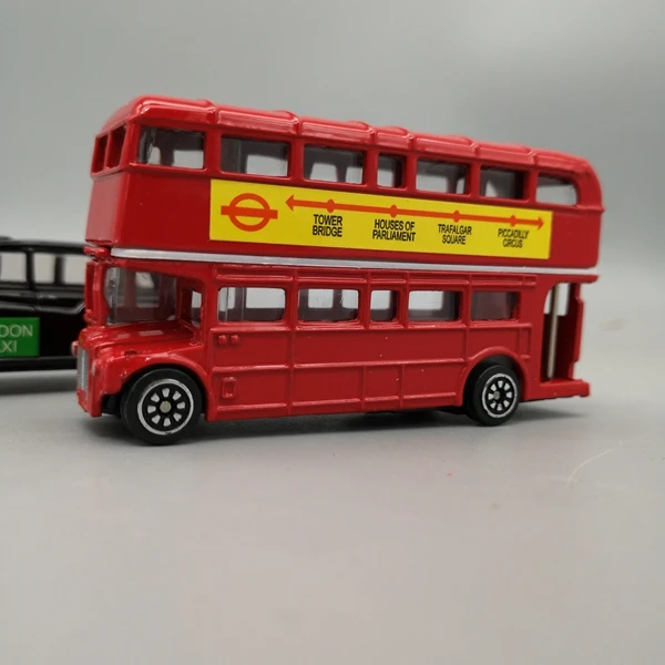 Metal 1:43 CAR Model London Taxi Double Decker Bus Set Single Box Collect Toy Figures