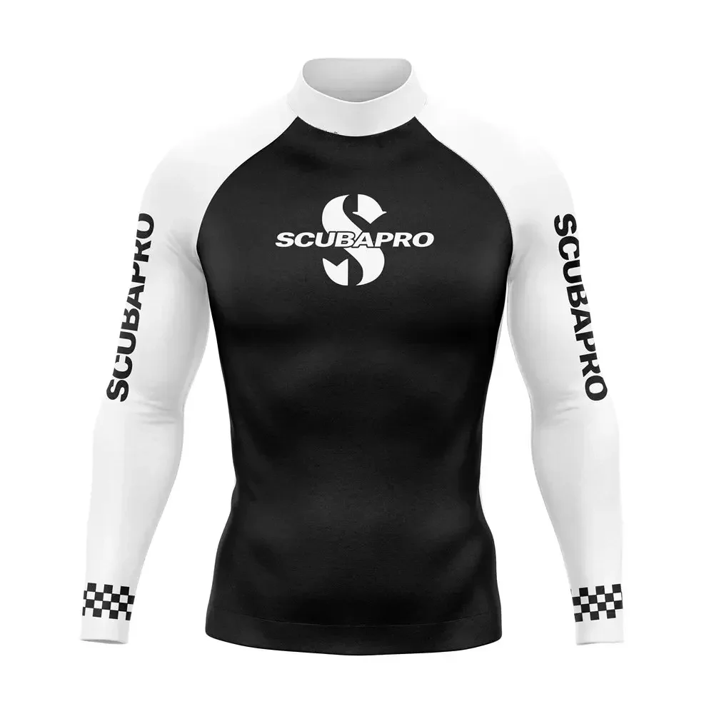 Mens Long Sleeve Rashguard Upf 50 Sun Protection Surf Shirt Quick Dry Breathable Swimming Tight T-shirt Summer 2023 Gym Clothes