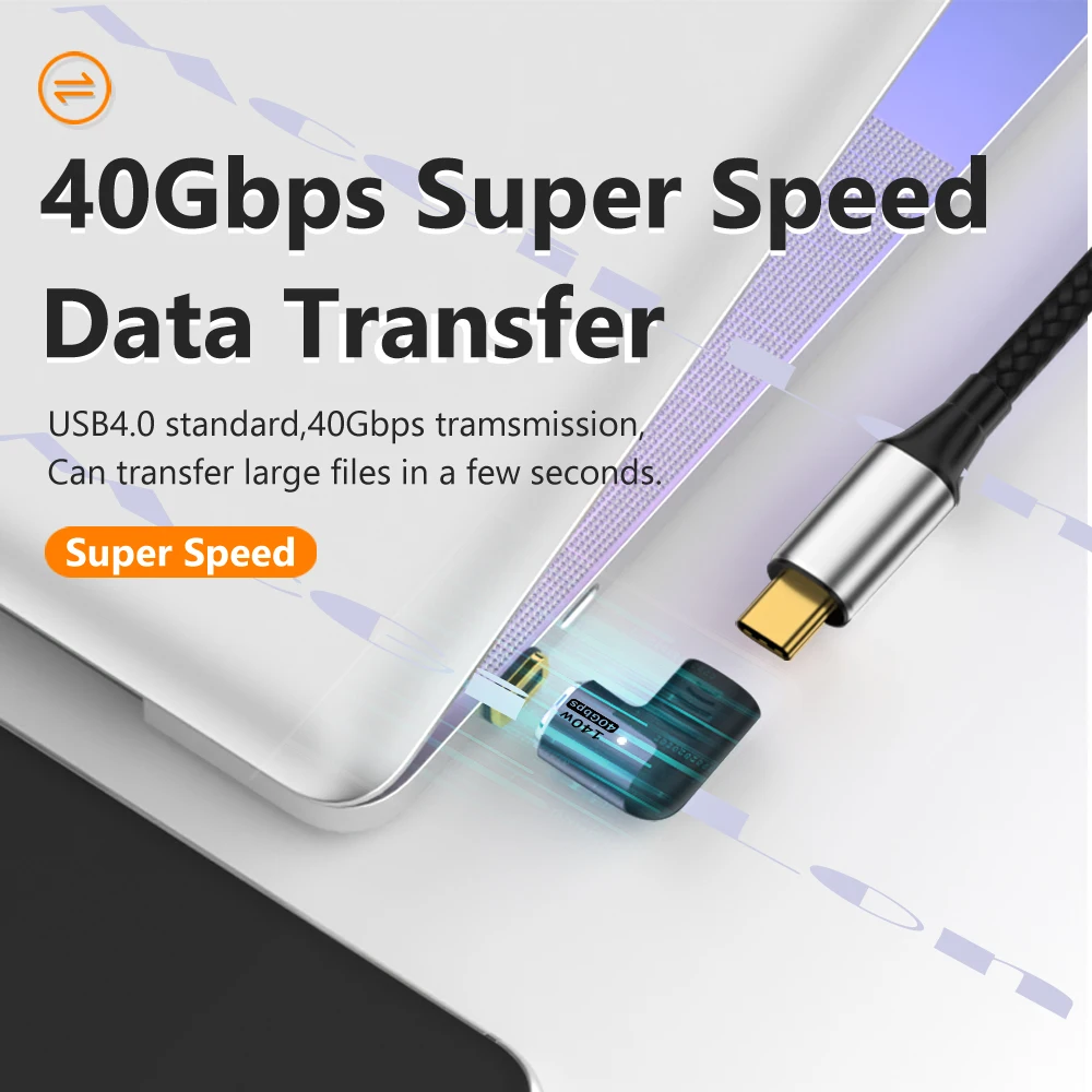 Elleboog PD140W USB4.0 40Gbps Magnetische Adapter Type C Naar Usb C Snelle Lading Magneet Converter Thunderbolt3 8K @ 60Hz Usb Type-C Adapter