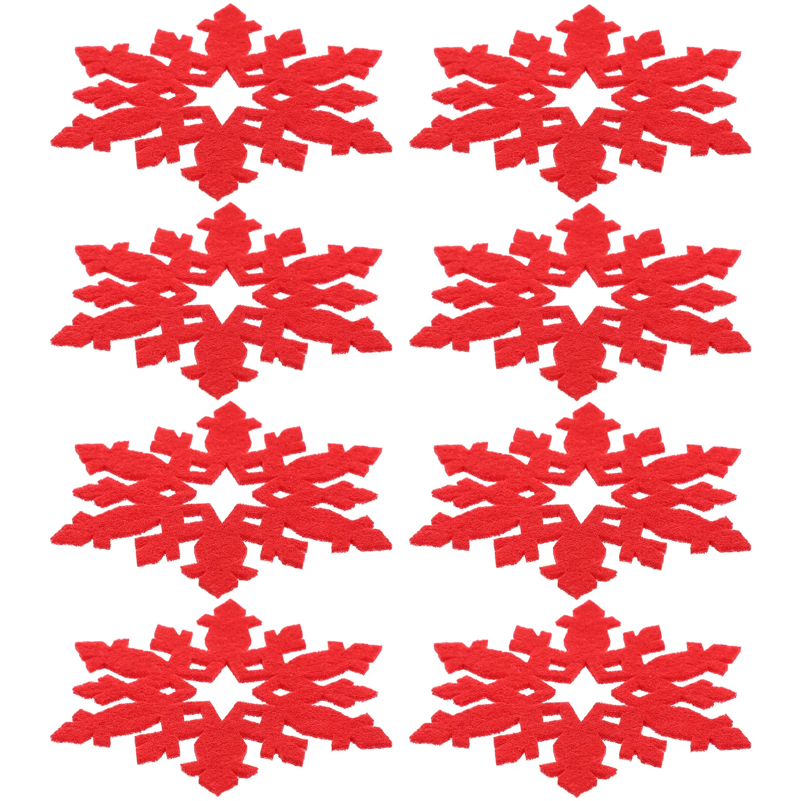 

12Pcs Snowflake Cup Mats Felt Insulation Coasters Christmas Party Home Table Heat Resistant Drink Pads Decorative Placemat