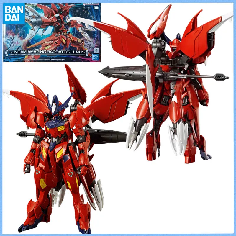 

BANDAI Genuine HG 1/144 GUNDAM AMAZING BARBATOS LUPUS Anime figure Movable toy Anime Peripheral Action Figures for Collectors