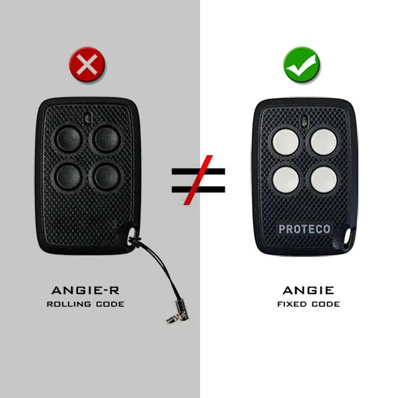 100% Clone PROTECO TX3 HIT TX433 ANGIE 433405 Garage Door Remote Control 433.92MHz Fixed Code Hand Transmitter