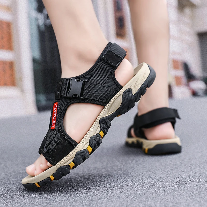 

2025 Summer New Sports Plus Size Handmade Sandals for Men's Outdoor Leisure Beach Fashion Trend Sandals