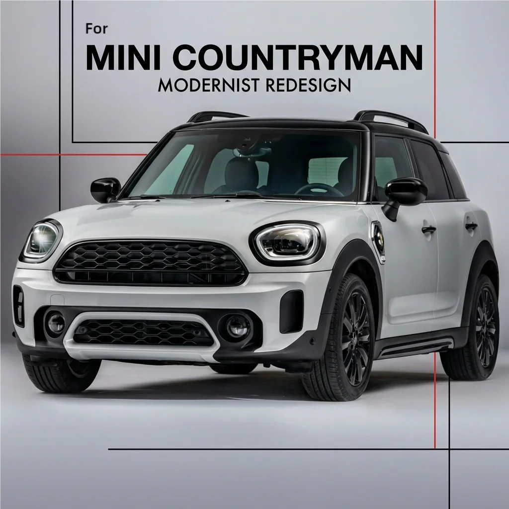 For MINI F60 Countryman Headlight Trim 2017-2023, Chrome Cover Decoration Ring for Cooper S JCW, 51137388117 51137388118