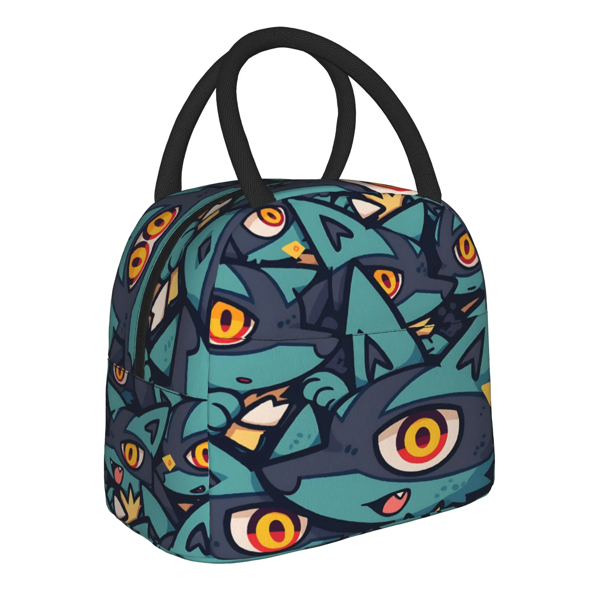 Cartoon Pokemon Theme Handbag Insulated Lunch Bag Ice Pack Rice Bag  bolsa Student Bento Lunch Handbag Insulation
