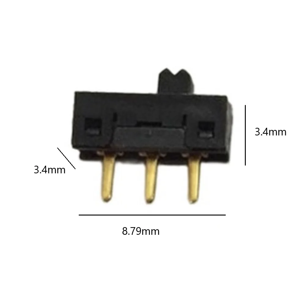 SSSSA12G 3-pin 2-position Vertical Slide Switch 2.54mm Single-pole Double-throw Gold-Plated Contacts&High Temperature Resistance