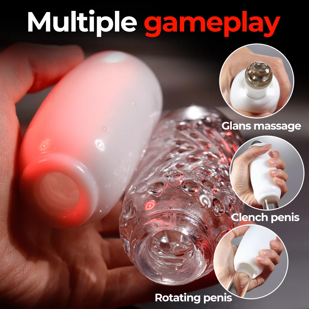 Soft Clear Pocket Pussy Penis Sleeve Crystal Vacuum Male Masturbators Pleasent Aircraft Cup Masturbation Device Adult Sex Toys