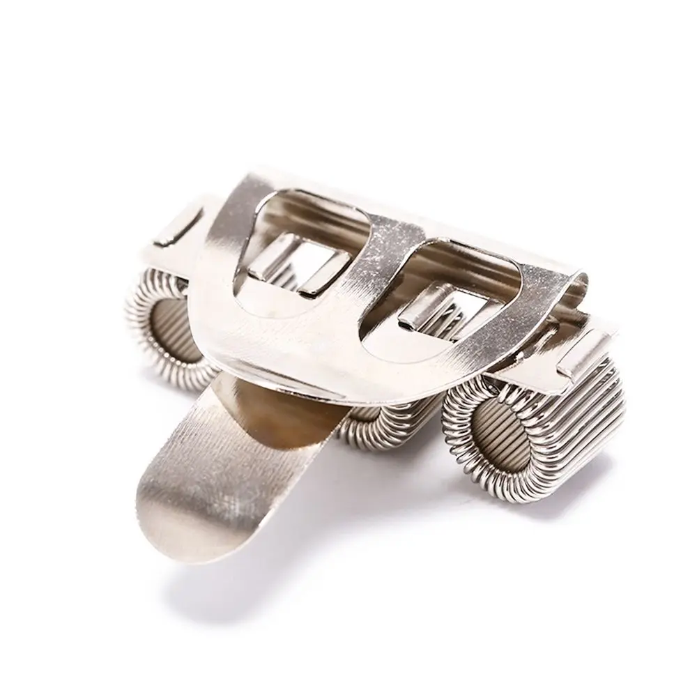 1PC Adjustable Convenient Portable Metal Pen Clips Notebook Spring Pen Holder Elastic Loop