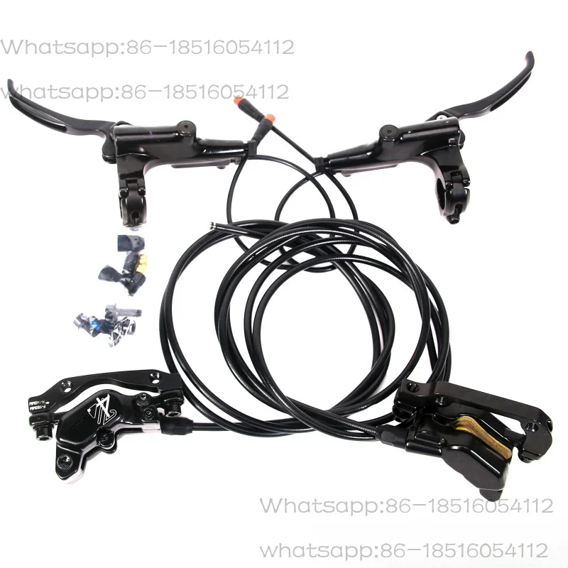 OS HD-E735 E-Bike Hydraulic Brake 1150mm 1950mm 4-Piston Power Off Hydraulic Brake for Ebike Scooter MTB Bicycle Parts