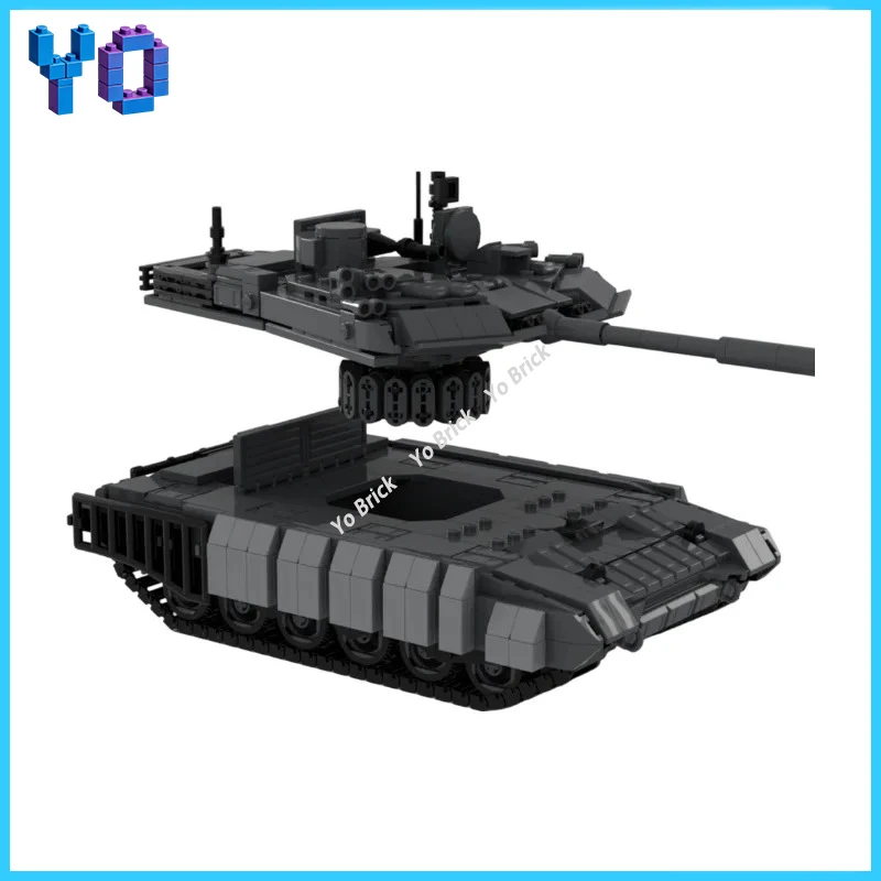 DIY Classic Military Model Blocks Independent Design Post-Soviet Heavy Tank MOC Assembly Toy, Simulated Armored Vehicle Desktop