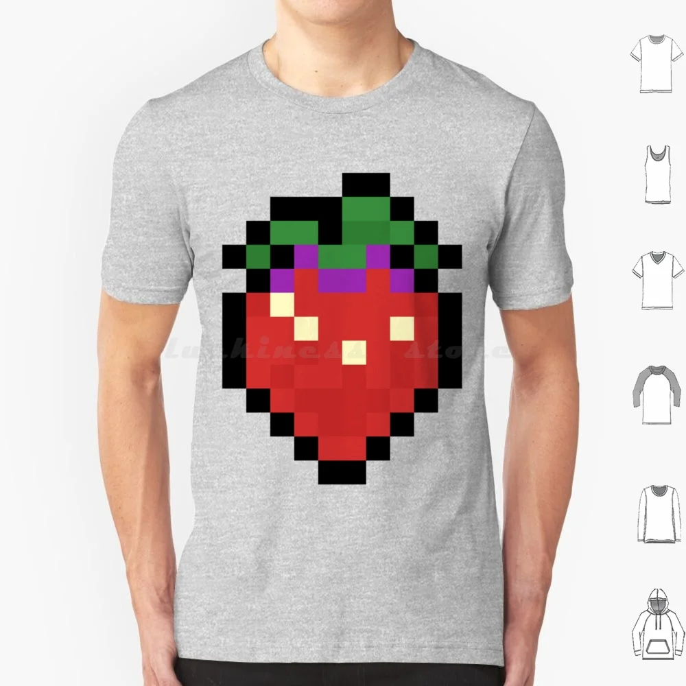 Celeste-Camiseta Sprite de fresa, camiseta fresca de algodón 6xl, juego de vídeo Celeste Madeline, plataforma Indie de montaña de fresa